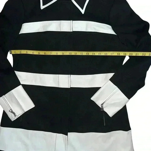 INC International Concepts Black and White Striped Jacket - Picture 9 of 10